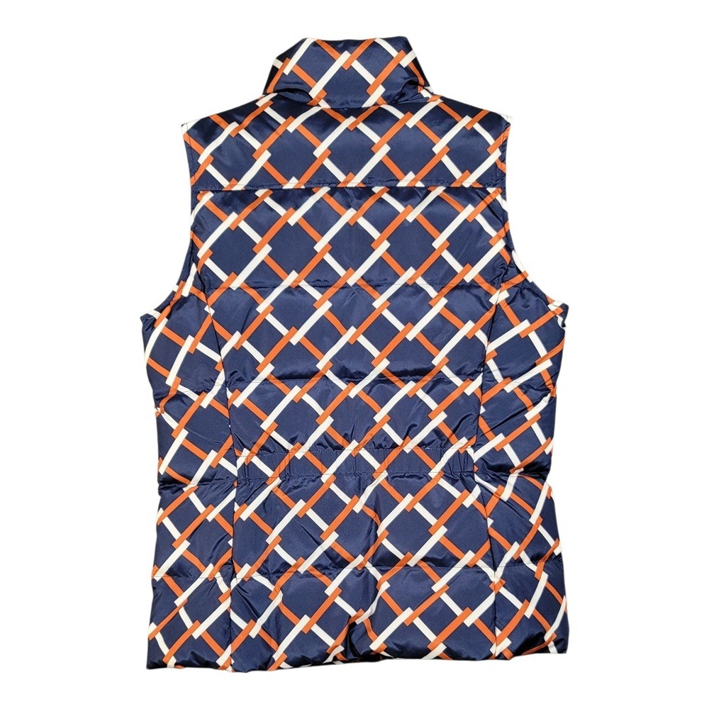 Lands' End Women's Puffer Vest Blue Orange Full Zip Sleeveless Quilted SZ S - Picture 3 of 10